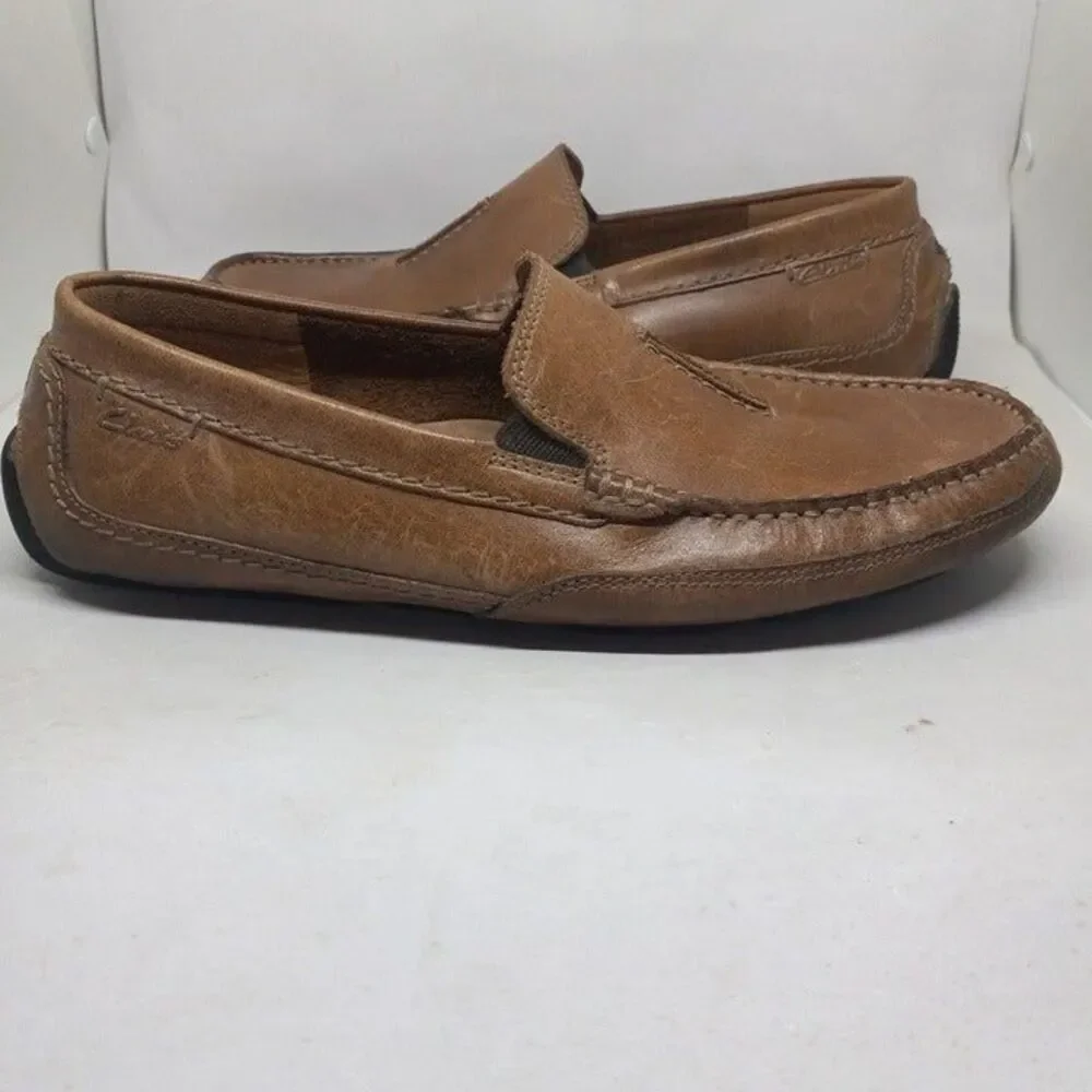 Clarks Size. 8 Ashmont Race Driving Loafers-100% Leather-Cushion Ortholite